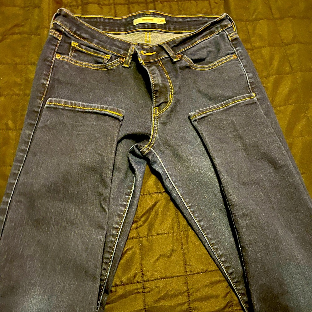 Dark blue jeans